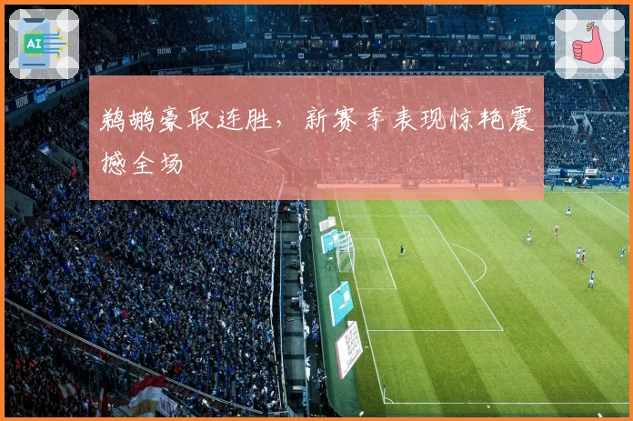鹈鹕豪取连胜，新赛季表现惊艳震撼全场